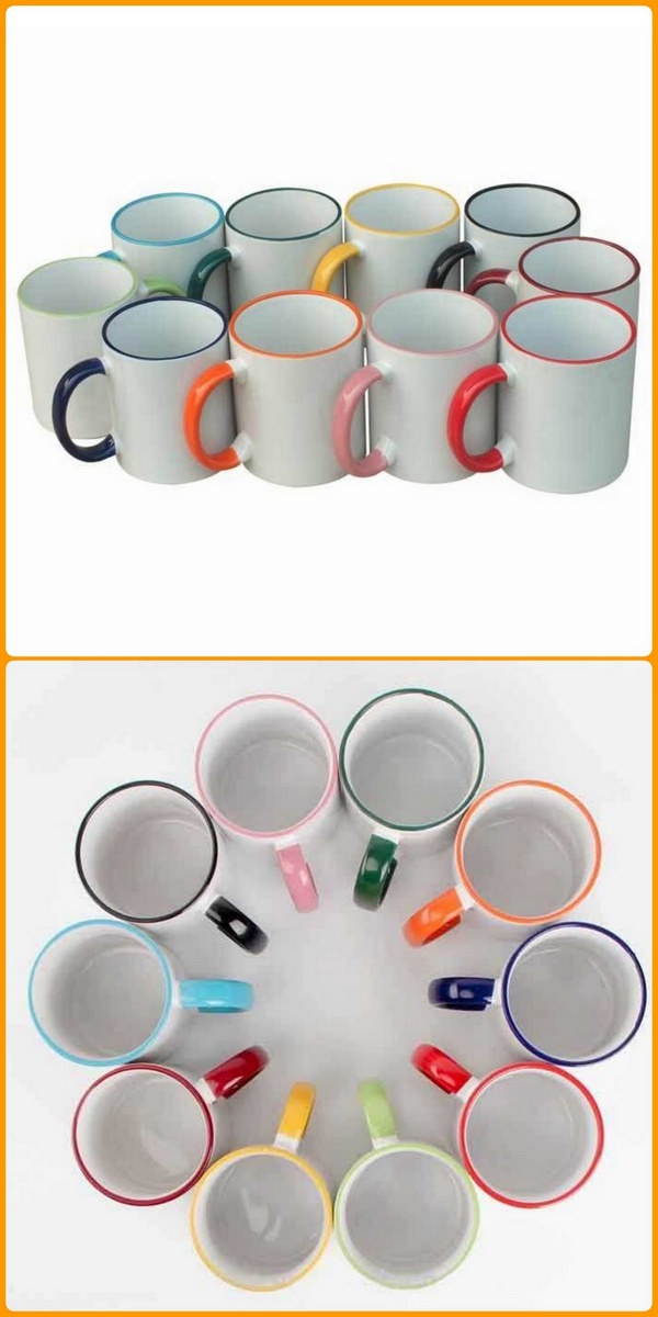 Obojana ručka i rub šalice