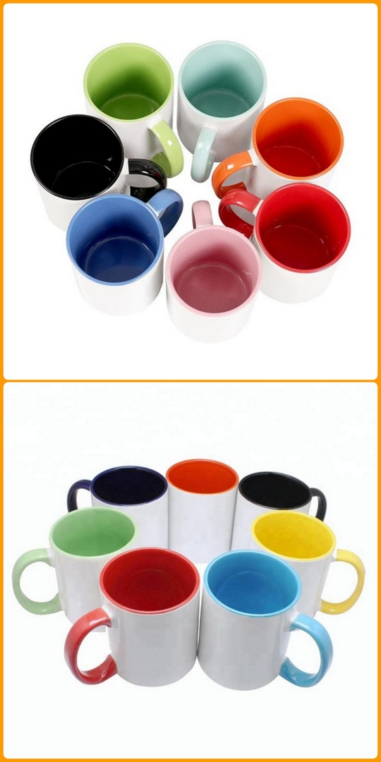 Obojana ručka i unutrašnjost šalice 