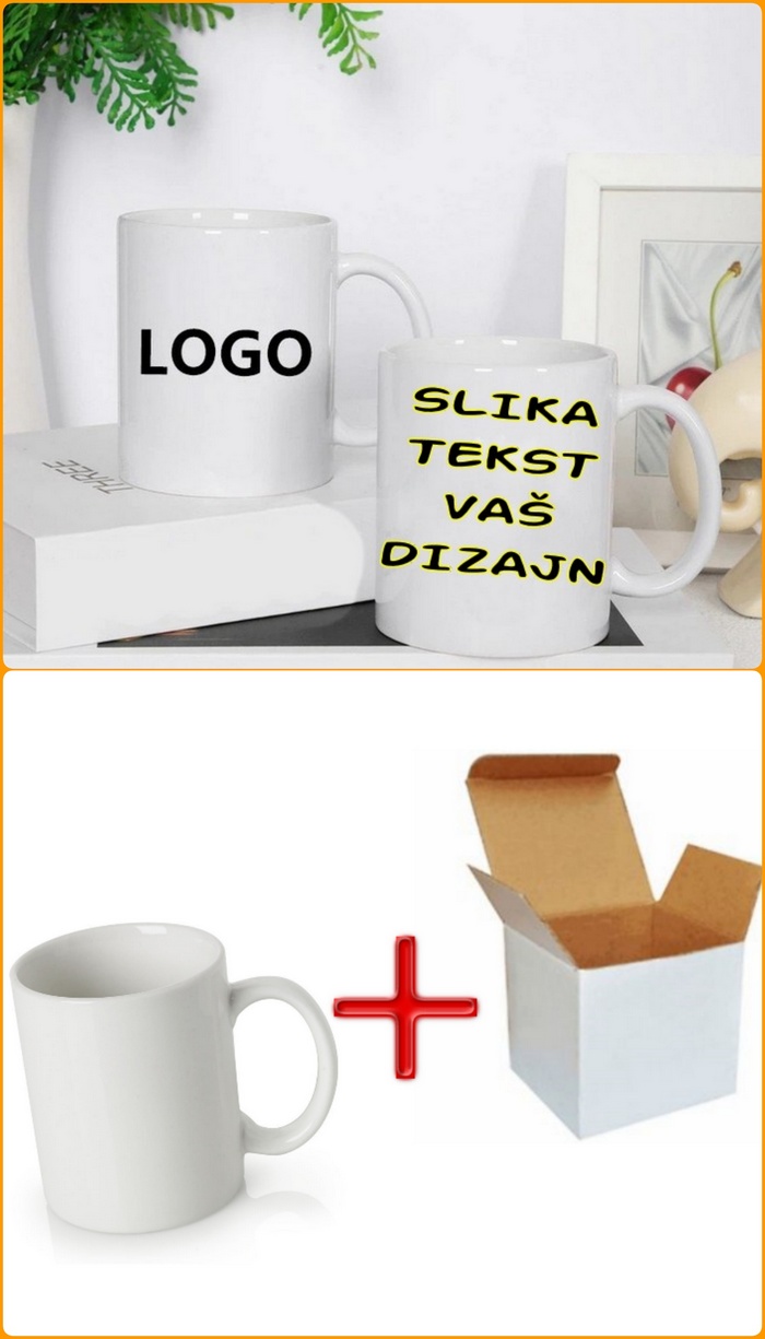 Bijele keramičke šalice