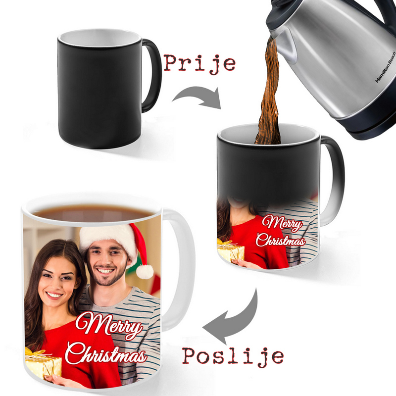 Personalizirana magična šalica koja mijenja boju sa slikom