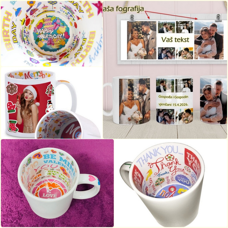 Bijele keramičke šalice